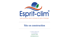 Desktop Screenshot of espritclim.com
